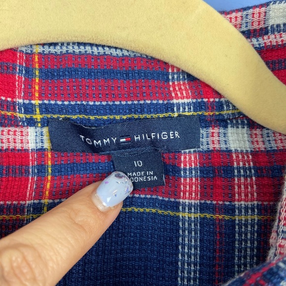 Tommy Hilfiger| Plaid Sleeves Button Down Dress - Picture 5 of 8